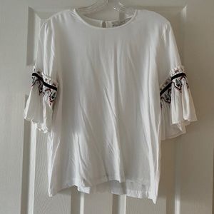White flowy shirt